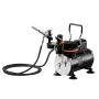 Airbrush Kit, 1/6 HP, Air Brush Kit with Air Compressor, 1 Dual-Action Professional Airbrush with 3 Tips, Hose, Holder, Cleaning