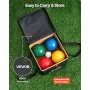 boccia kuglesæt, 100 mm, med 8 harpiksbolde, Pallino, bæretaske