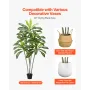 VEVOR kunstigt Dracaena træ 1829 mm, falske palme tropiske planter med hvid høj plantekasse, kunstig gulv silkeplante i potte,