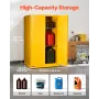 Flammable Cabinet, 96.4 x 86.4 x 165.1 cm, 65 Gallon Flammable Storage Cabinet with Adjustable Shelf, Cold-Rolled and Galvanized