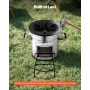 Camping Rocket Stove, Wood Burning Portable Rocket Stove with Carrying Bag for Backpacking, Stainless Steel, Single Door, Burn W