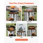 VEVOR Camping Rocket Stove, Wood Burning Portable Rocket Stove with Carrying Bag for Backpacking, Stainless Steel, Single Door, 
