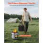 VEVOR Camping Rocket Stove, Wood Burning Portable Rocket Stove with Carrying Bag for Backpacking, Stainless Steel, Single Door, 