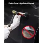 Dent Puller Kit, Paintless Car Dent Removal Tool, Auto Fender Damage Repair Puller Lifter with Curved Rod, Crowbar, Rubber Hamme