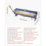 Box and Pan Brake, 1220 mm/48 inch Sheet Metal Bending Brake,16-Gauge Mild Steel Capacity, 0-135 Degree Adjustable, Metal Bender