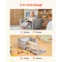 2-in-1 Kids Sofa, Foldable Toddler Soft Couch with Armrests, Made of 28D Sponge & Short Pile, Convertible Toddler Chair to Loung