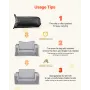 2-in-1 Kids Sofa, Foldable Toddler Soft Couch with Armrests, Made of 28D Sponge & Short Pile, Convertible Toddler Chair to Loung