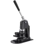 Button Maker Machine, 32/58/75 mm 3-in-1, Plastic Pin Maker with 300pcs Button Parts, Circle Cutter and Magic Book, Reinforced E