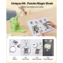 Button Maker Machine, 58 mm / 75 mm 2-in-1, Plastic Pin Maker with 200 pcs Button Parts, Circle Cutter and Magic Book, Reinforce