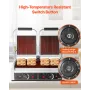 VEVOR Commercial Panini Grill, 3600W Electric Sandwich Panini Maker, Stainless Steel Double Sandwich Press, Panini Grill Temp Co