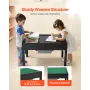 VEVOR Kids Wooden Activity Table, Building Blocks Double-Sided Tabletop, Multi-Purpose Activity Play Table with 2 Storage Bins f
