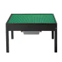 Kids Wooden Activity Table, Building Blocks Double-Sided Tabletop, Multi-Purpose Activity Play Table with 2 Storage Bins for Kid
