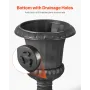 VEVOR Plastic Urn Planters, 25 x 42 cm, 2 Pack Black Classic Flower Pots Front Porch Planters, Indoor & Outdoor Vase for Wedding