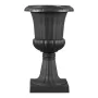 VEVOR Plastic Urn Planters, 25 x 42 cm, 2 Pack Black Classic Flower Pots Front Porch Planters, Indoor & Outdoor Vase for Wedding