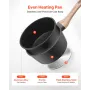 1,5 QT gryde, nonstick-gryde med hærdet glaslåg