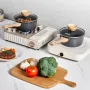 1,5 QT gryde, nonstick-gryde med hærdet glaslåg