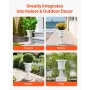 VEVOR Plastic Urn Planters, 25 x 42 cm, 2 Pack White Classic Flower Pots Front Porch Planters, Indoor & Outdoor Vase for Wedding
