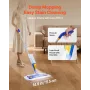 VEVOR Spray Mop, with 3 Washable Pads for Dry and Wet Floor Cleaning & an 800ml Refillable Water Tank, Microfiber Dust Wet Mop &