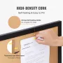 Cork Board, 36x24 inches Bulletin Board with MDF Sticker Frame, Vision Board Includes 10 Pushpins, for Display and Decoration in