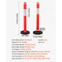 VEVOR 2 Pack Traffic Delineator Posts, 1140 mm Traffic Safety Cones with Weighted Base and Reflective Strips, Heavy Duty Delinea