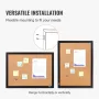 Cork Board, 36x24 inches Bulletin Board with MDF Sticker Frame, Vision Board Includes 10 Pushpins, for Display and Decoration in