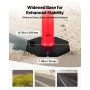 6 Pack Traffic Delineator Posts, 1140 mm Traffic Safety Cones with Weighted Base and Reflective Strips, Heavy Duty Delineator Po
