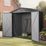 VEVOR 1860 x 1210 x 1841 mm Metal Garden Shed, Outdoor Storage Shed with Lockable Doors & 4 Louver Vents, Peak Roof Metal Sheds 