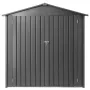 VEVOR 1860 x 1210 x 1841 mm Metal Garden Shed, Outdoor Storage Shed with Lockable Doors & 4 Louver Vents, Peak Roof Metal Sheds 