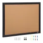 Cork Board, 36x24 inches Bulletin Board with MDF Sticker Frame, Vision Board Includes 10 Pushpins, for Display and Decoration in