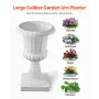 VEVOR Plastic Urn Planters, 40 x 67 cm, 2 Pack White Classic Flower Pots Front Porch Planters, Indoor & Outdoor Vase for Wedding