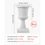 VEVOR Plastic Urn Planters, 40 x 67 cm, 2 Pack White Classic Flower Pots Front Porch Planters, Indoor & Outdoor Vase for Wedding