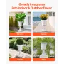 Plastic Urn Planters, 40 x 67 cm, 2 Pack White Classic Flower Pots Front Porch Planters, Indoor & Outdoor Vase for Wedding, Part