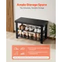 Shoe Rack Bench, 3-Tier Bamboo Entryway Bench, Shoe Storage Organizer Holds Up to 286 lbs, 703 x 288 x 451 mm, for Front Door, H