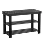 VEVOR skostativbænk, 3-trins bambus entrébænk, skoopbevaringsorganer holder op til 286 lbs, 703 x 288 x 451 mm, til front D