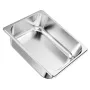 Rustfri Steam Hotel Pans, 1/2 Størrelse x 98 mm Dyb, 6L Bord