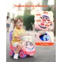 VEVOR Ride On Toddler Push Car, Push Car for Toddler 19 to 36 Months, Kids Ride On Toy with Horn & Music, 22 kg Load Capacity, U