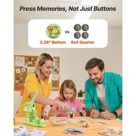 VEVOR Button Maker Machine, 58 mm, Plastic Pin Maker med 100 stk. knapdele, cirkelskærer og sekskantnøgler, forstærket Ergono