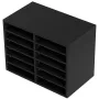 Wood Literature Organizer, 12 Compartments, File Sorter with Removable Shelves, Mailboxes Slot for Office Home Classroom Mailroo