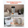 Plastic Storage Drawers Cart, 4 Drawers Storage Organizer with Wheels, Rolling Closet Organization and Storage Dividers, Dresser