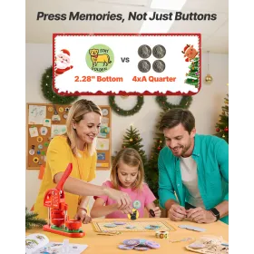 VEVOR Button Maker Machine, 58 mm, Plastic Pin Maker med 100 stk. knapdele, cirkelskærer og sekskantnøgler, forstærket Ergono