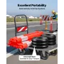 9 Pack Traffic Delineator Posts, 1140 mm Traffic Safety Cones with Fillable Base and Reflective Strips, Heavy Duty Delineator Po