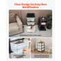 Plastic Storage Drawers Cart, 3 Drawers Storage Organizer with Wheels, Rolling Closet Organization and Storage Dividers, Dresser