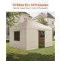 VEVOR Winter Gazebo Cover Fits 3.08 x 4.39 m Hardtop Gazebos, All-Weather Gazebo Cover with Sidewalls & Windows, High-Density PE