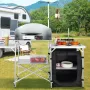 Camping køkkenbord foldning bærbar kok Tabel 1 Skab og forrude