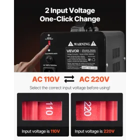 VEVOR Voltage Converter Transformer, 1000VA, Heavy Duty Step Up/Down Power Transformer, Convert from 110V to 220V and 220V to 11