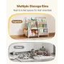 3-Tier Kids Bookshelf, Toy Storage Organizer for Toddler, Book Shelf for Kids Rooms with Sling Book Rack and Storage Bag, Kids S