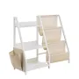 VEVOR 3-Tier Kids Bookshelf, Toy Storage Organizer for Toddler, Book Shelf for Kids Rooms with Sling Book Rack and Storage Bag, 