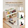 VEVOR Toy Storage Organizer, Wooden Kids Bookshelf with Storage, Toy Storage Cabinet with 2 Mobile Drawers, Kids Storage Organiz