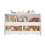 VEVOR Toy Storage Organizer, Wooden Kids Bookshelf with Storage, Toy Storage Cabinet with 2 Mobile Drawers, Kids Storage Organiz