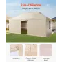 Winter Gazebo Cover Fits 3.66 x 6.10m Hardtop Gazebos, All-Weather Double-Tiered Gazebo Cover with Sidewalls & Mesh Windows, Hig